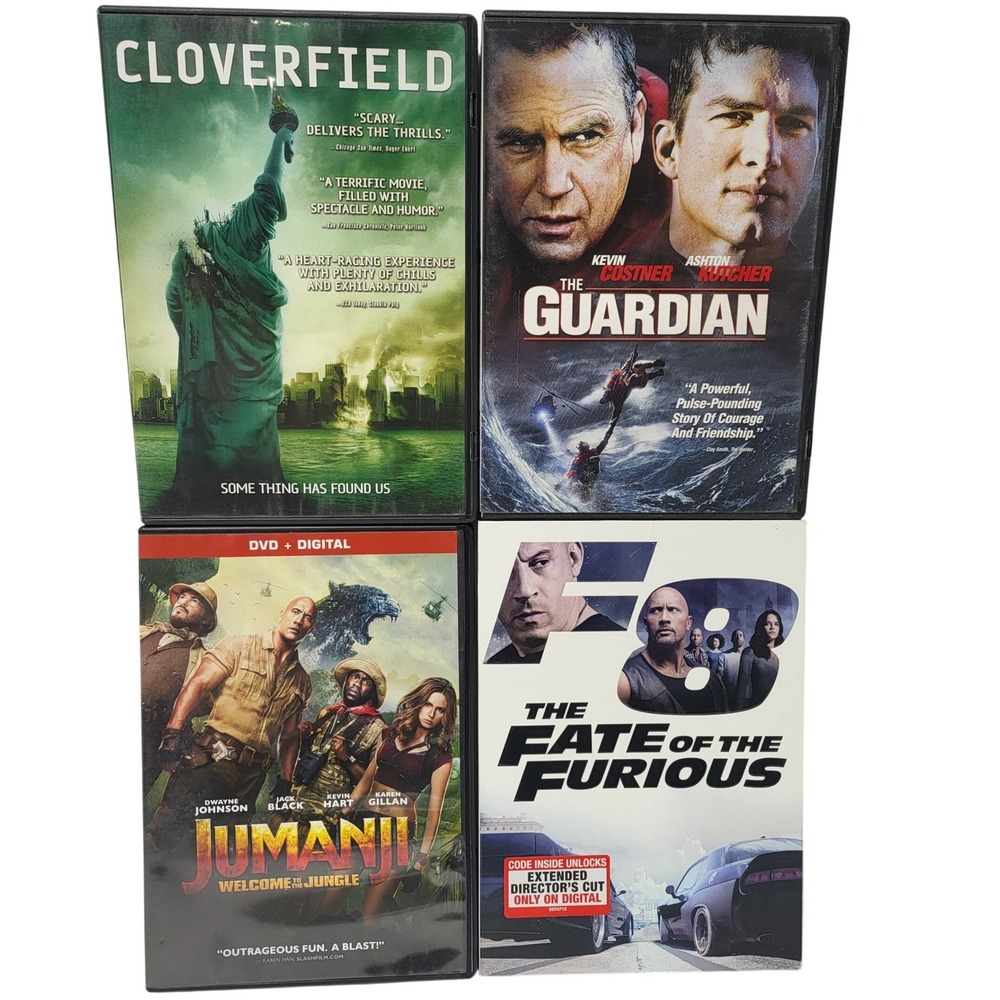 DVD Movie Lot Cloverfield The Guardian Jumanji Welcome to the Jungle F8 Furious*